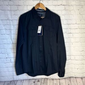 Marc Asher Military‎ Style Cargo Pocket Shirt  Medium M Black NWT